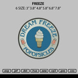 Freeze Embroidery File 6 sizes