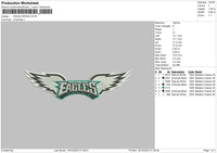 Eagle Wings Embroidery File 6 sizes