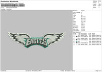 Eagle Wings Embroidery File 6 sizes