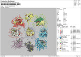 Eevee Pokemon Embroidery