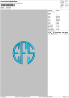 Esfcircle Embroidery File 6 sizes