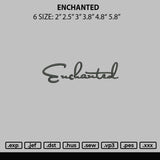 Enchanted Embroidery File 6 sizes