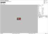 Er Text Embroidery File 6 sizes