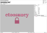 Etoosaucy Embroidery File 6 sizes