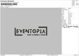 Eventopiatext Embroidery File 6 sizes