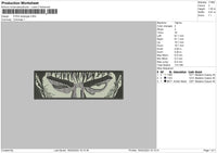 Eyes Rectangle Embroidery File 6 sizes