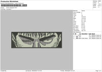 Eyes Rectangle Embroidery File 6 sizes
