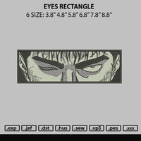 Eyes Rectangle Embroidery File 6 sizes