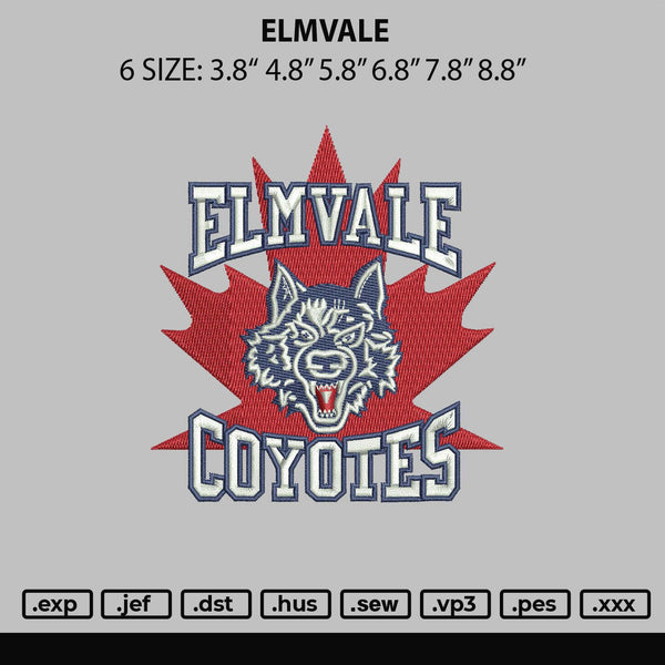 Elmvale Embroidery File 6 sizes