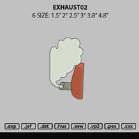 Exhaust02 Embroidery File 6 sizes