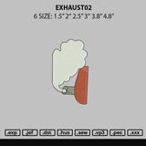 Exhaust02 Embroidery File 6 sizes