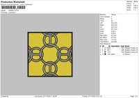 Yellow Square Embroider File 6 sizes