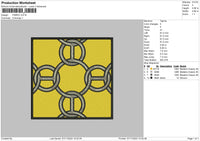 Yellow Square Embroider File 6 sizes