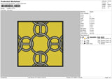 Yellow Square Embroider File 6 sizes