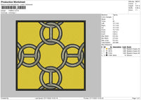 Yellow Square Embroider File 6 sizes