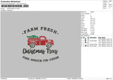 Farm Fresh V5 Embroidery File 6 sizes