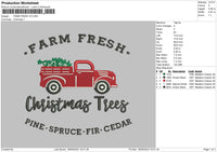 Farm Fresh V5 Embroidery File 6 sizes