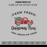 Farm Fresh V5 Embroidery File 6 sizes