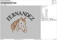 Fernndez H Embroidery File 6 Sizes