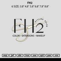 Fh2 Embroidery File 6 sizes