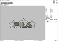 Fila Star Embroidery File 6 sizes