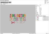 Motortext Embroidery File 6 sizes