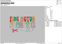 Motortext Embroidery File 6 sizes