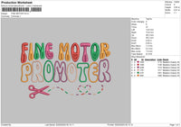 Motortext Embroidery File 6 sizes