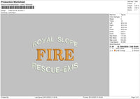 Fire Royal S Embroidery File 6 sizes