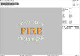 Fire Royal S Embroidery File 6 sizes