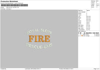 Fire Royal S Embroidery File 6 sizes