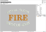 Fire Royal S Embroidery File 6 sizes