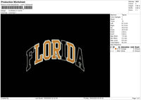 Florida V1 Embroidery File 6 sizes