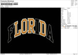 Florida V1 Embroidery File 6 sizes