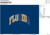 Florida V2 Embroidery File 6 sizes