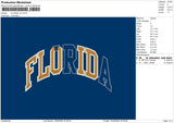 Florida V2 Embroidery File 6 sizes