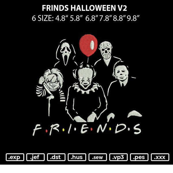 Halloween Friends V2 Embroidery File 6 sizes