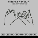 Friendship Sign Embroidery