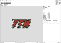 Ftm V2 Embroidery File 6 sizes