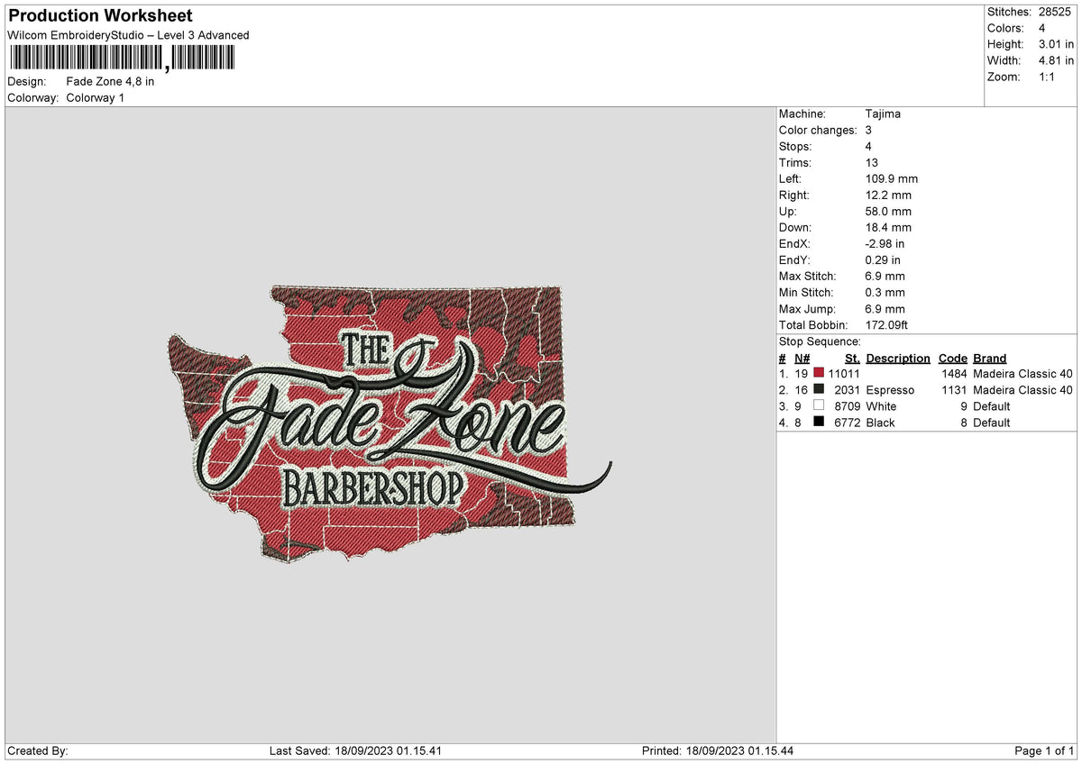 Fade Zone Embroidery File 6 sizes – embrostudio