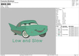 Flo Car Embroidery File 6 sizes