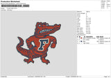 Croco Flo Embroidery File 6 sizes