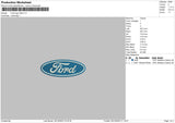 Ford Filled Embroidery File 6 sizes