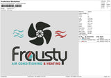 Frausty Embroidery File 6 sizes