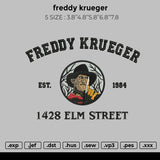 freddy krueger Embroidery