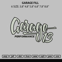 Garage Outline Embroidery FIle 6 sizes