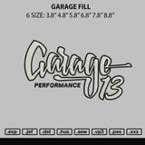 Garage Outline Embroidery FIle 6 sizes