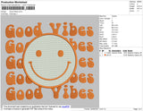 Good Vibes Smile Embroidery