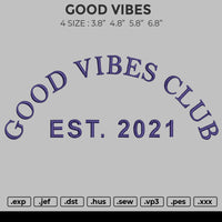 Good Vibes Embroidery