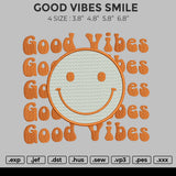 Good Vibes Smile Embroidery